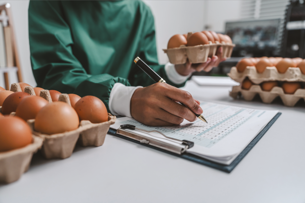 Notes being taken about eggs